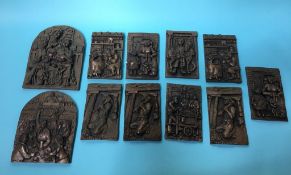 A collection of eleven Robert Olley mining related wall plaques