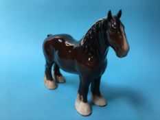 A Beswick chestnut Shire horse