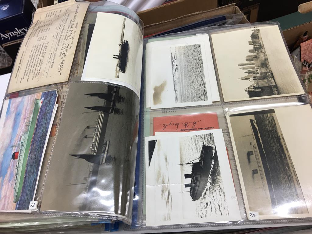 Seven folders of nautical ephemera, to include various bills, pamphlets, menus and letters etc. - Image 17 of 17