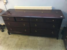 A Stag double chest of drawers