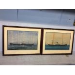 Early 20th century maritime, signed, watercolour, dated 1904, 'The Olivemoor off Venice', and 'The