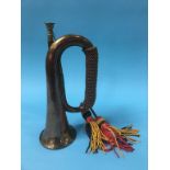 A copper and brass bugle