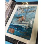 A large folder of assorted nautical ephemera, to include maps, log books and posters etc.