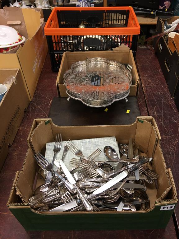 Assorted silver plate and cutlery