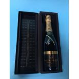 A boxed bottle of Moet and Chandon Grand Vintage 2003
