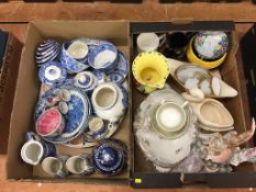 Two boxes of assorted china