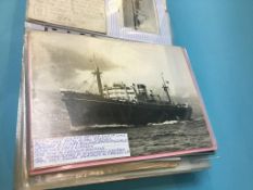 A folder of assorted ephemera relating to British India Steam Navigation Company, to include photos,