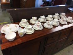 A Royal Albert 'Moss Rose' pattern tea service