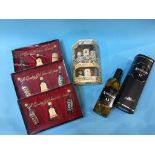 A box of 'The Antiquary' 12 year old whisky and four whisky gift set