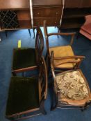 Two Edwardian chairs and a pair of chairs