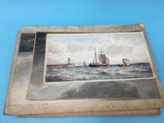 A collection of five unframed watercolour seascapes, by Norman Septimus Boyce (1895-1962)