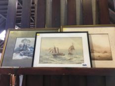 Norman Septimus Boyce (1895-1962), watercolour, signed, 'Two Seascapes', and F. H. Tynedale,