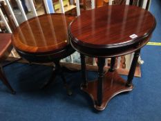 Two reproduction mahogany occasional tables