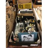 A quantity of Laurel and Hardy collectables