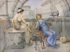 W. Anstey Dolland (1858 – 1929), two watercolours, signed, 'Cupid's Spell' and a 'Classical Greek