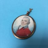 A miniature portrait of a gentleman on ivory panel