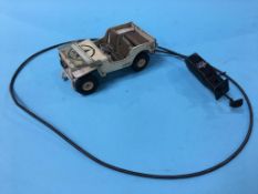 An 'Arnold' tin plate remote control jeep