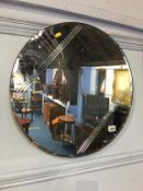 A Deco circular mirror