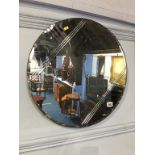 A Deco circular mirror