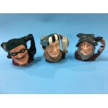 Three Royal Doulton Character jugs