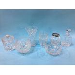 A quantity of cut glassware