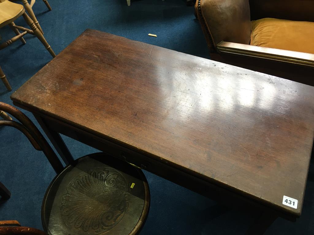 A 19th century mahogany fold over tea table and a Bentwood chair - Image 2 of 3