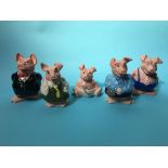 Five NatWest pigs