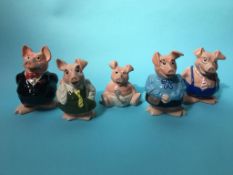 Five NatWest pigs