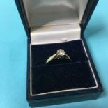 A 9ct gold and diamond ring, size N/O, 1.4g
