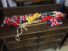 A quantity of Union flags etc.