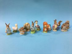 Twelve Beswick Beatrix Potter figures