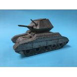 A money box in the form of a tank