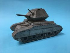 A money box in the form of a tank