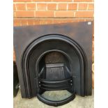 A metal fire surround