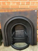 A metal fire surround