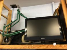 TV and walking frame etc.