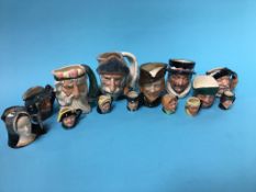 Four small Royal Doulton Character jugs, four medium and six Royal Doulton tinies (14)