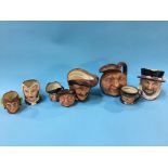 Eight various Royal Doulton Character jugs