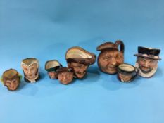 Eight various Royal Doulton Character jugs