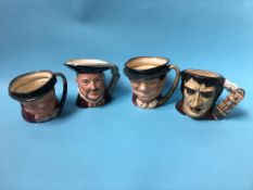 Four Royal Doulton Character jugs, including Frankenstein's Monster, D7052