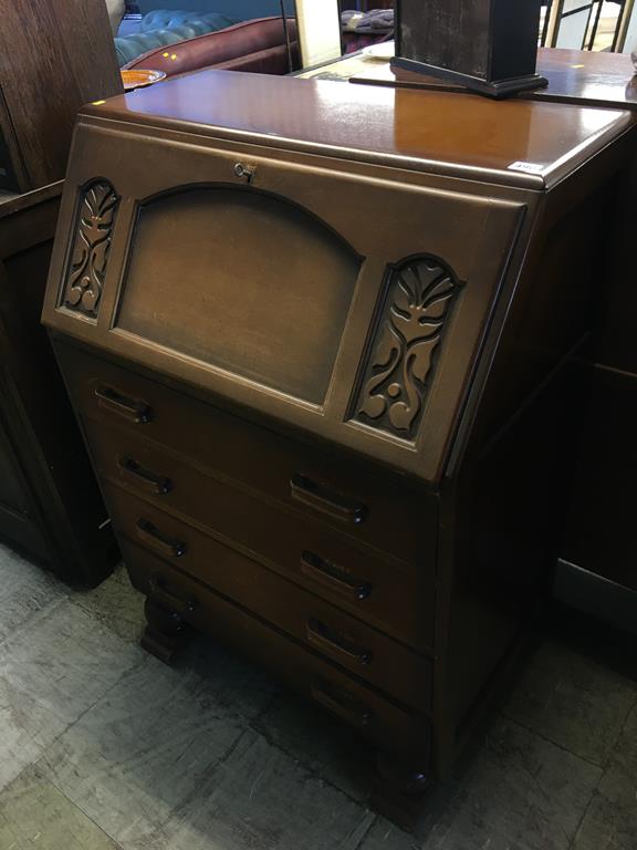 An oak bureau