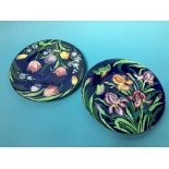 Two Maling floral plates, 28cm diameter