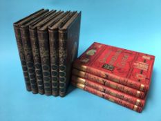 Six volumes 'Gallery of Geography' and four volumes 'Cassells Household Guide'