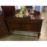 An oak sideboard