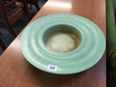 A Wedgwood Keith Murray green circular dish, 35.5cm diameter