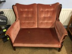 An Edwardian mahogany two seater settee