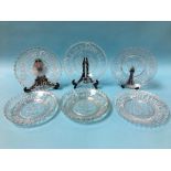 Six various Victorian and later clear glass commemorative plates