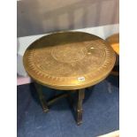 Indian brass top folding table