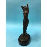 A modern bronze Nude statue