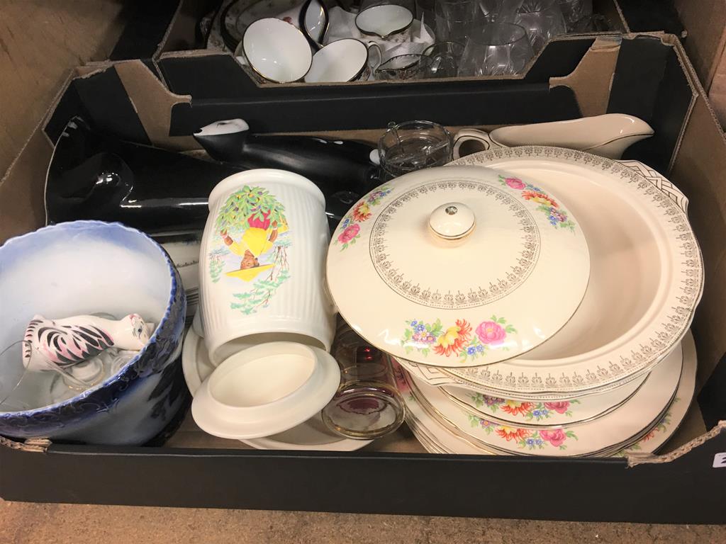 Four boxes of assorted, to include glassware and silver plate etc. - Image 2 of 5